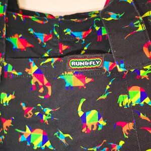 Dinosaur Print Stretch Twill Dungarees/Overalls Run and Fly XXL 2XL Unisex